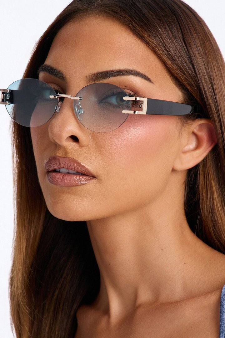 High Sky Round Sunglasses - Black/Blue