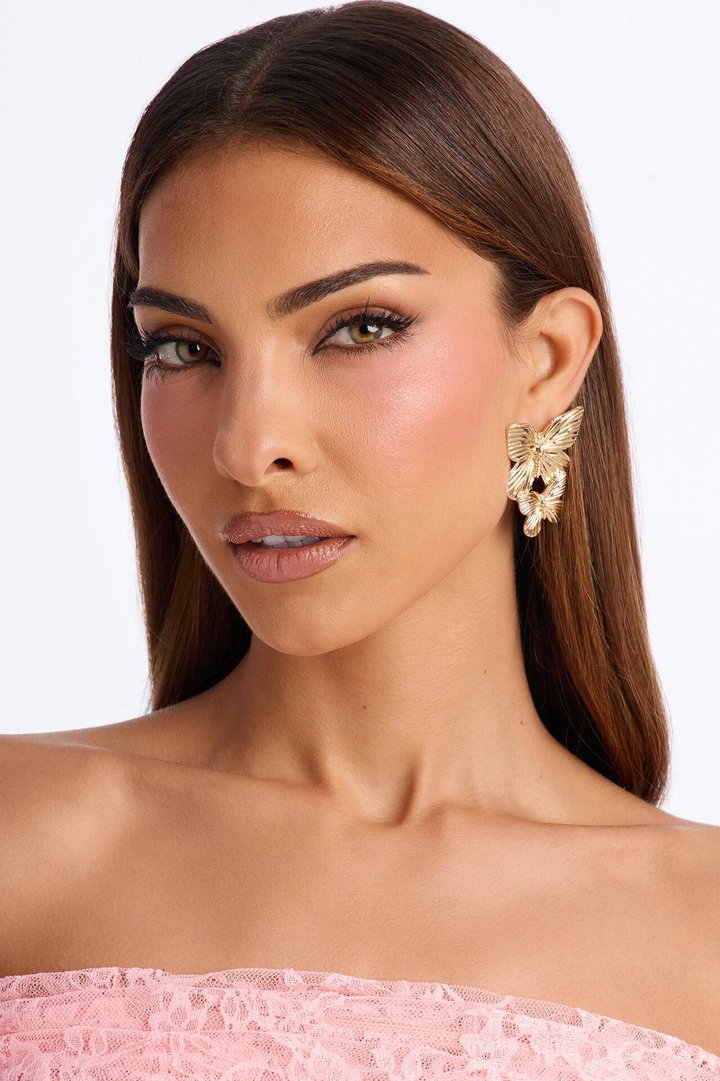 Butterfly Beauty Hardware Earrings - Gold