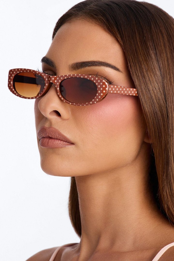 Huda Cat Eye Sunglasses - Brown/combo