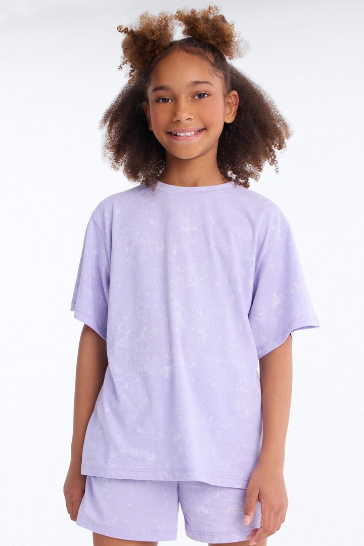 Mini Kelsey Is Fun Short Set - Lilac