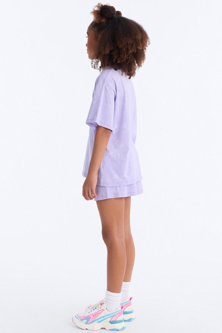 Mini Kelsey Is Fun Short Set - Lilac