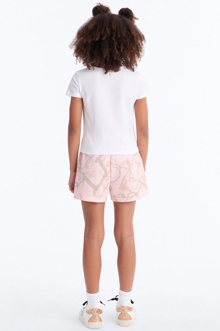 Mini Sassy But Soft Short Set - White/Pink