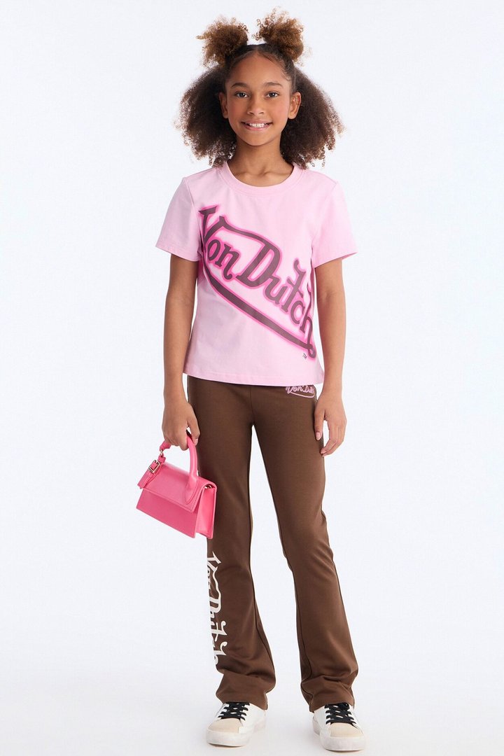 Mini Von Dutch Custom Cycles Flare Leggings - Brown