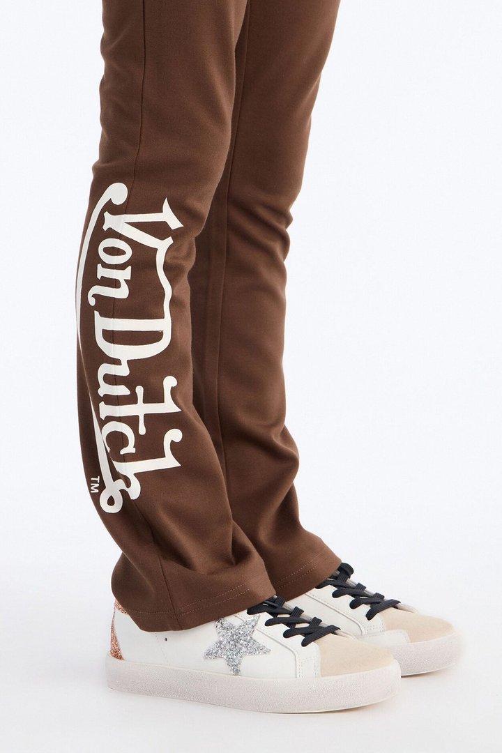 Mini Von Dutch Custom Cycles Flare Leggings - Brown