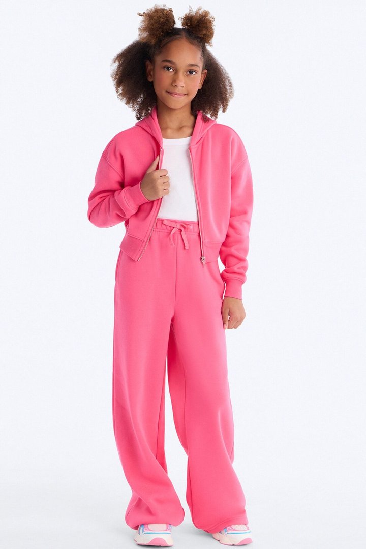 Mini Tell Me More Sportscore Zip Hoodie - Hot Pink
