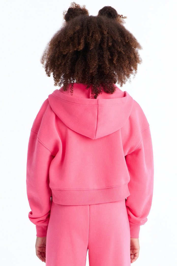 Mini Tell Me More Sportscore Zip Hoodie - Hot Pink