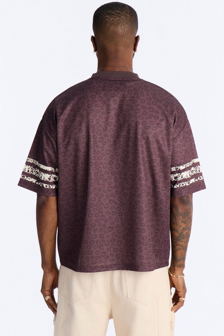 75 Short Sleeve Stripe Jersey - Brown