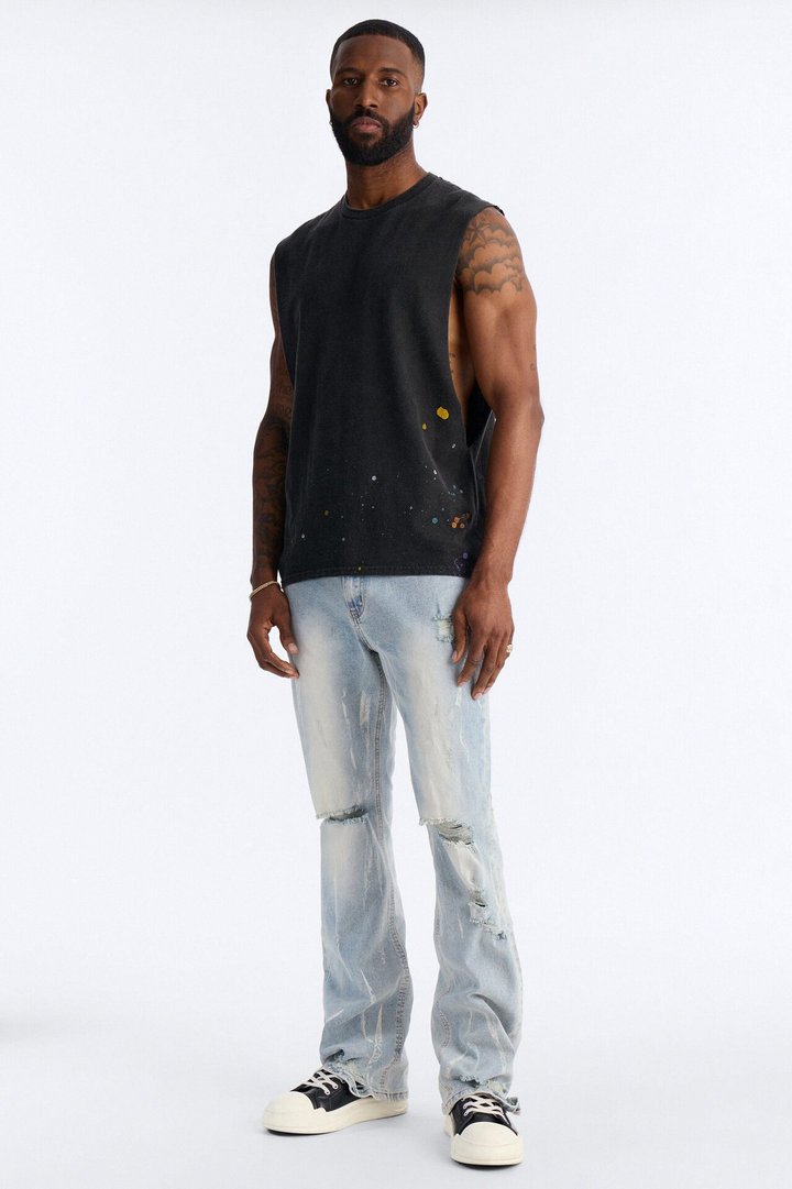 Everyday Street Stacked Skinny Flare Jean - Light Wash