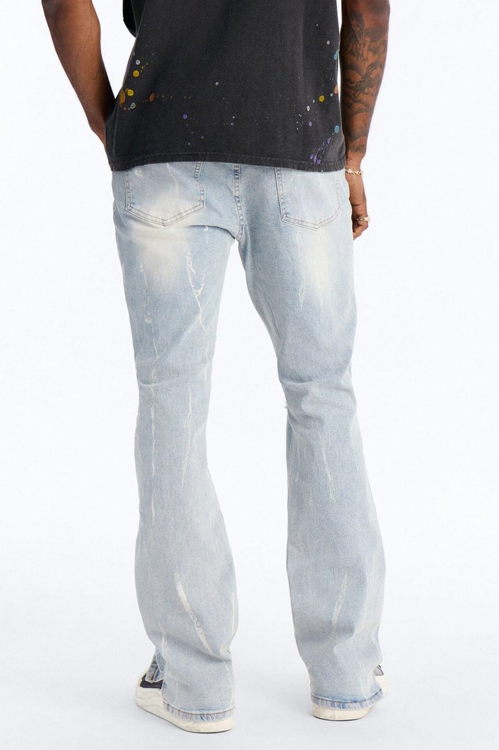 Everyday Street Stacked Skinny Flare Jean - Light Wash