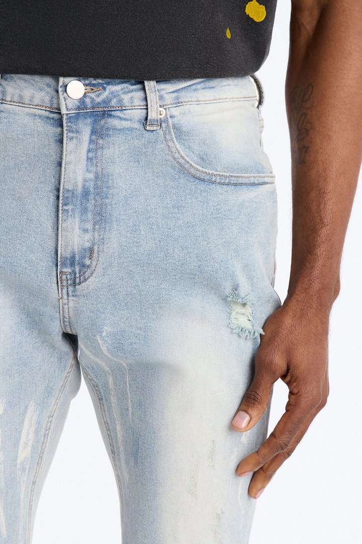Everyday Street Stacked Skinny Flare Jean - Light Wash