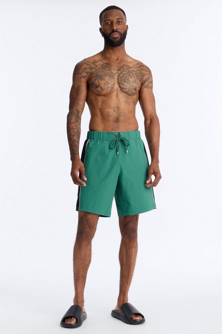 Everyday Stretch Paneled Boardshorts 9″ - Green