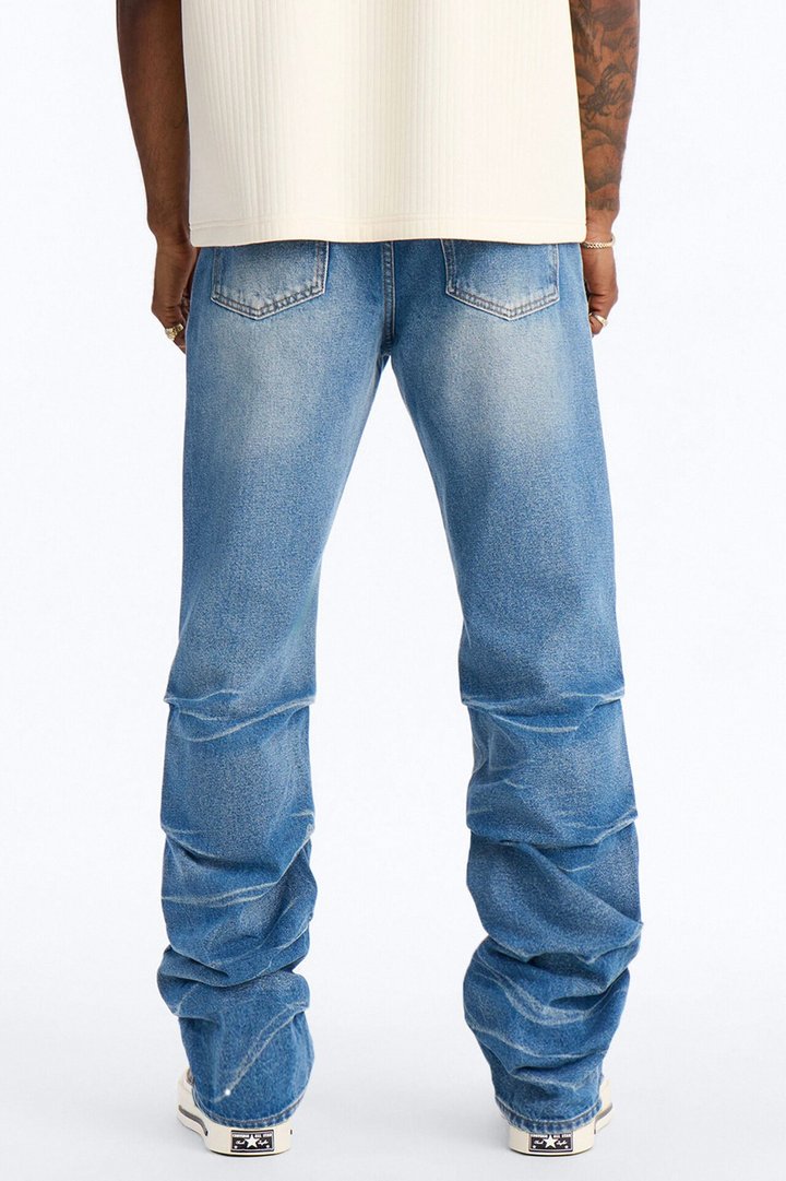 Straight Down The Street Ripped Jeans - Medium Blue Wash