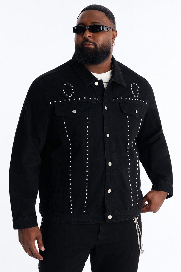 Iron Outlaw Denim Trucker Jacket - Black