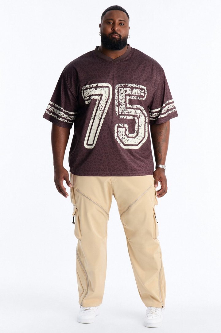 75 Short Sleeve Stripe Jersey - Brown