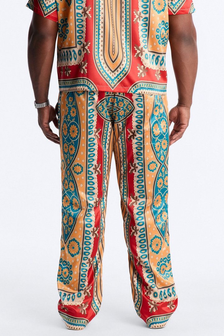 Monaco Straight Pants - Burgundy