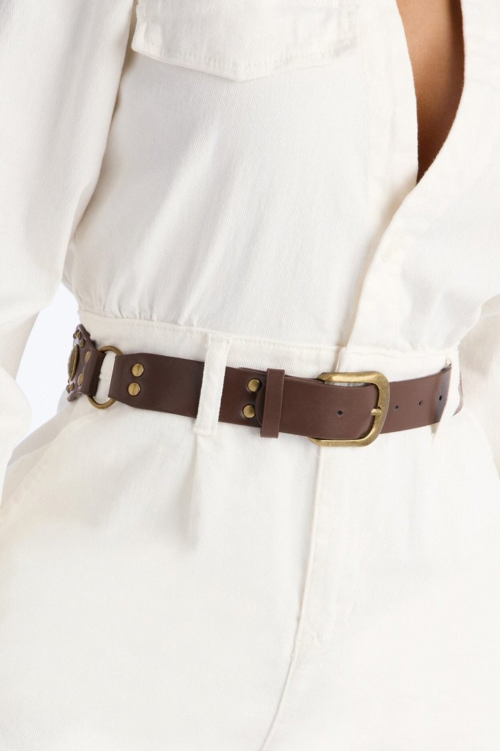 Off To La Quinta Belted Romper - Off White