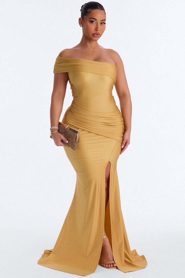 Save A Dance Maxi Dress - Gold