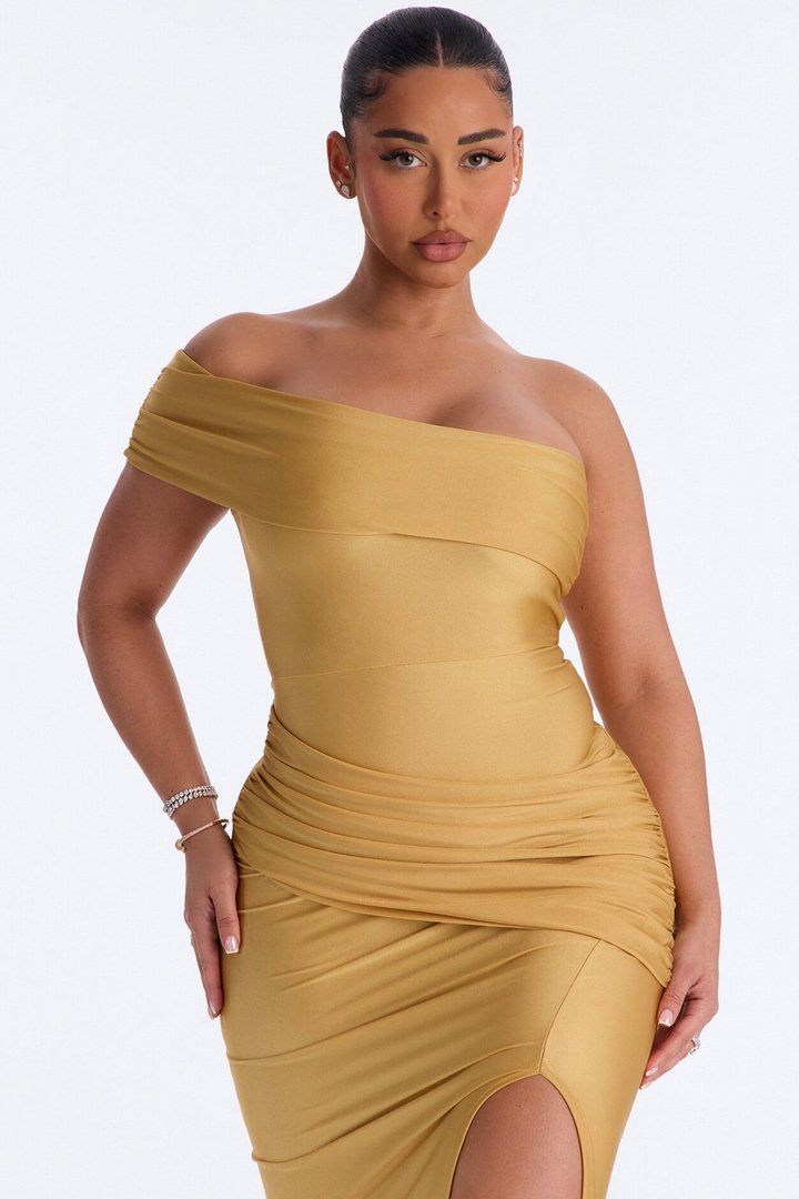 Save A Dance Maxi Dress - Gold