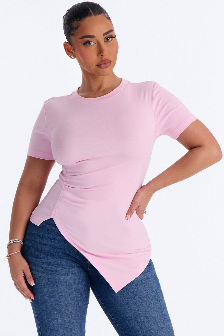 Take Control Asymmetrical Top - Pink