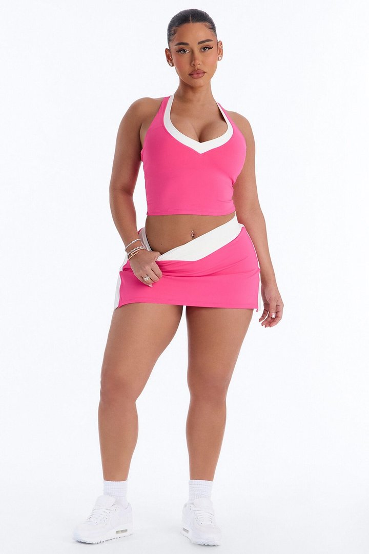Elena Racerback Skirt Set - Pink