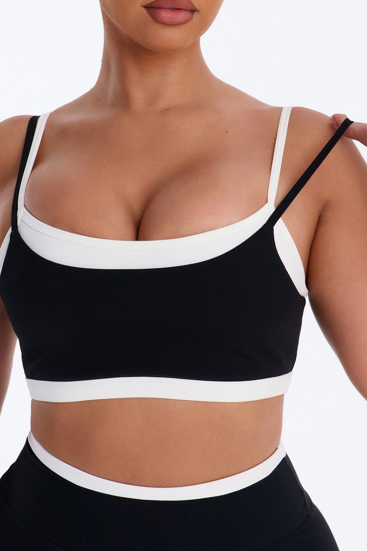 Workout Cutie Double Layered Biker Short Set - Black
