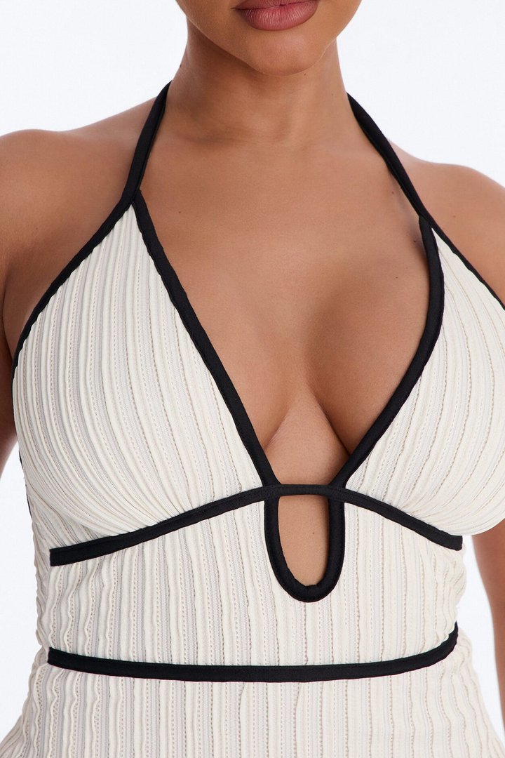 Sunlit Bliss Textured Maxi Dress - Off White
