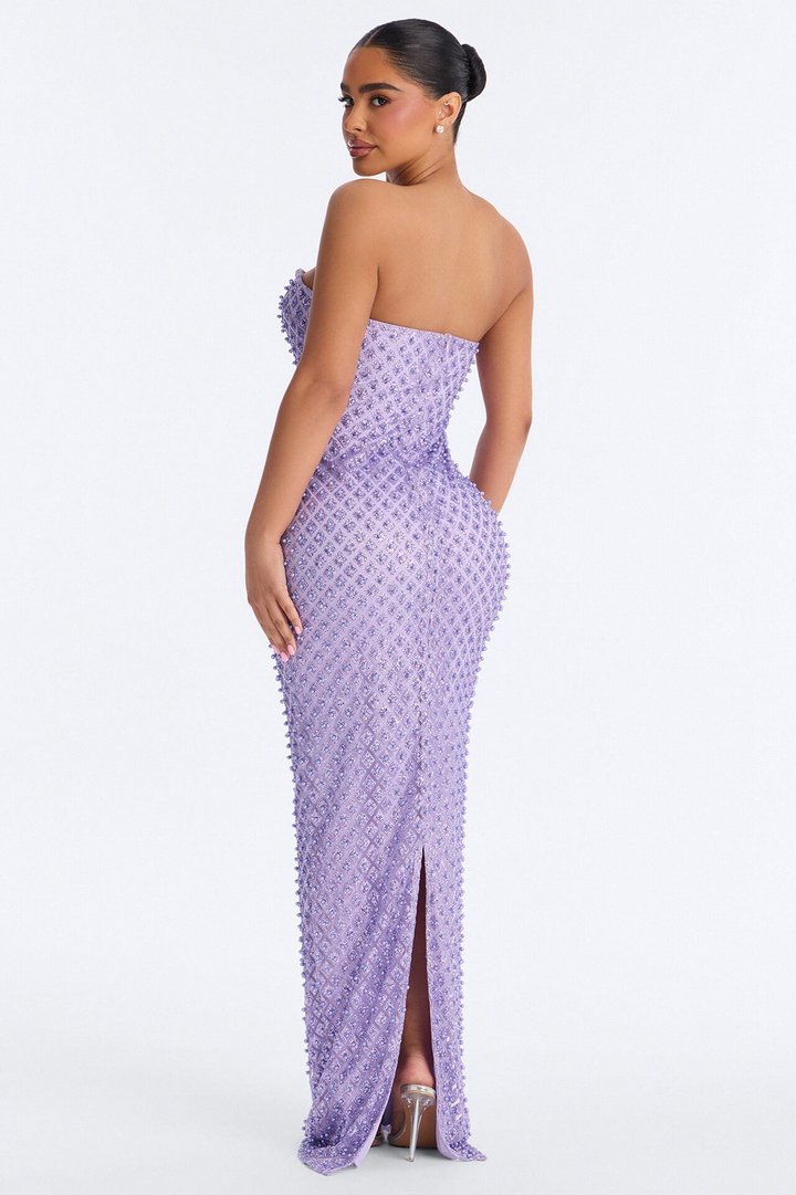 Roxi Sweetheart Embellished Gown - Lavender