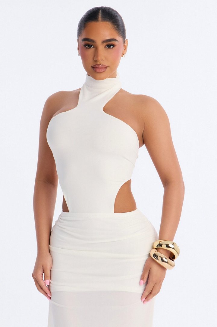 Kai Cut Out Twist Maxi Dress - White