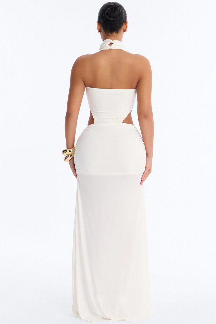 Kai Cut Out Twist Maxi Dress - White