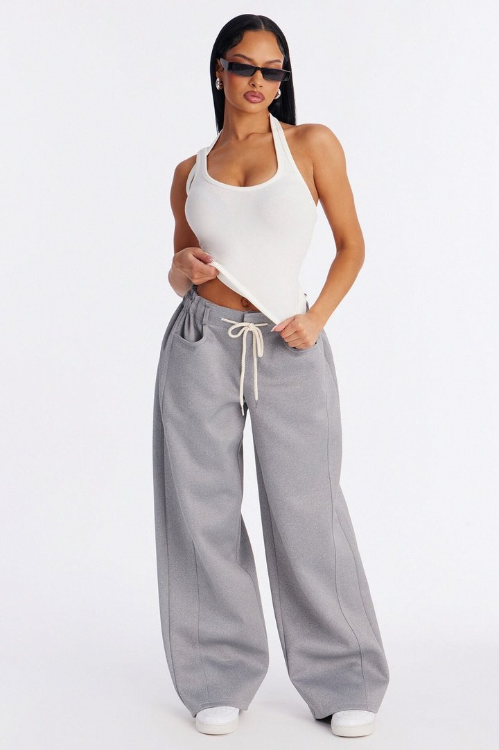 City Streets Ribbed Layered Off Shoulder Halter Top - White