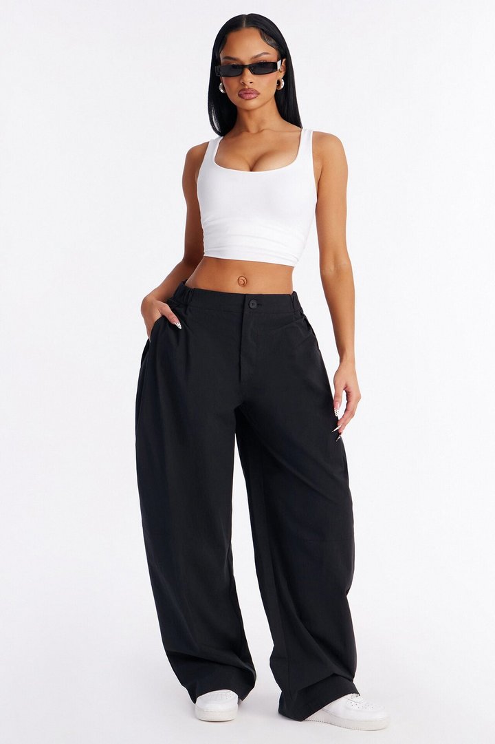 Slick Moves Only Windbreaker Barrel Pant 31″ - Black