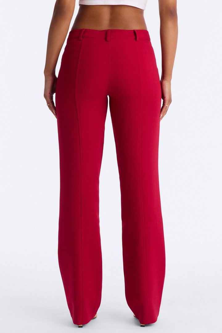 Empire Essentials Straight Leg Trouser - Red