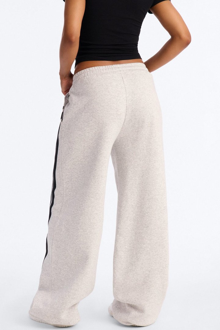 Jorden Fleece Wide Leg Lounge Pant - Heather Grey
