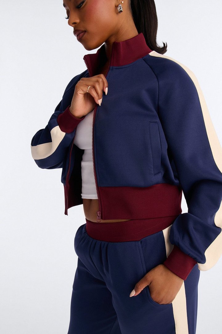 Power Trip Scuba Funnel Neck Jacket - Navy/combo