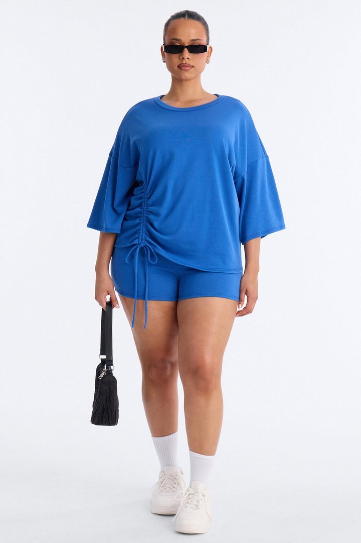 Dillon Drawstring Short Set - Royal