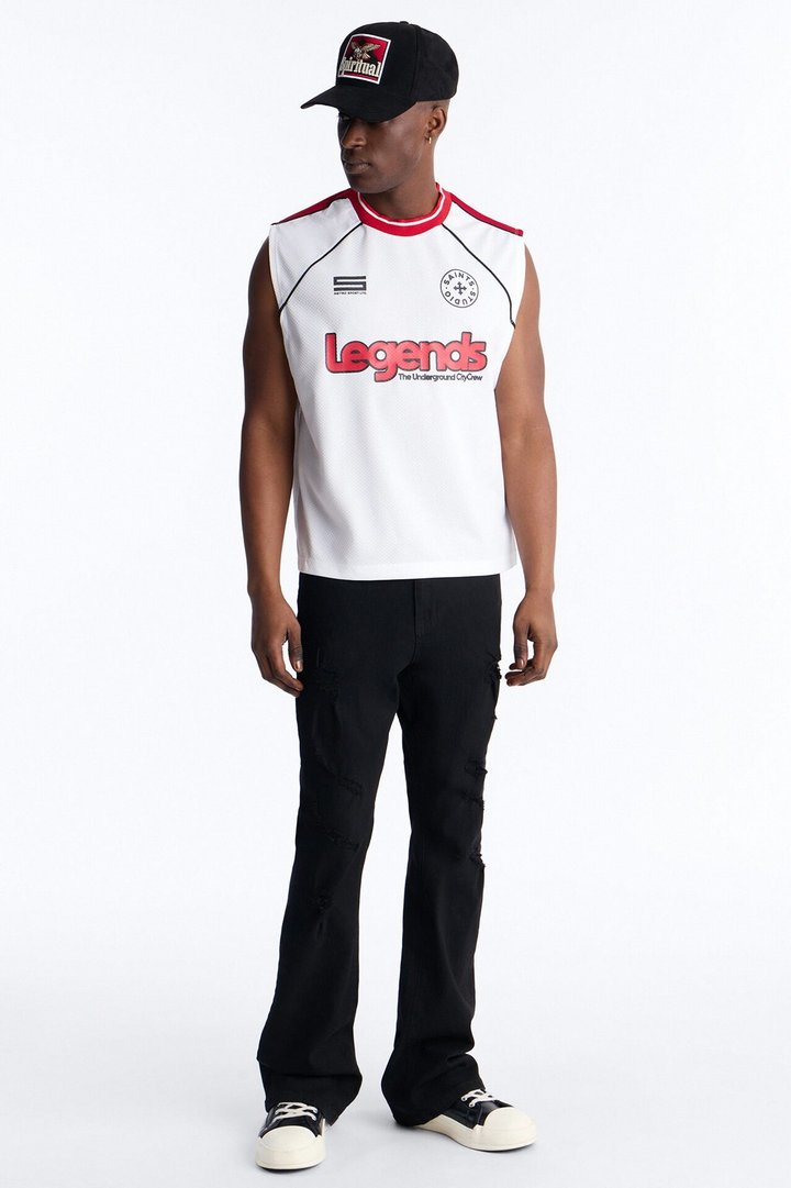 9 Legends Sleeveless Jersey - White