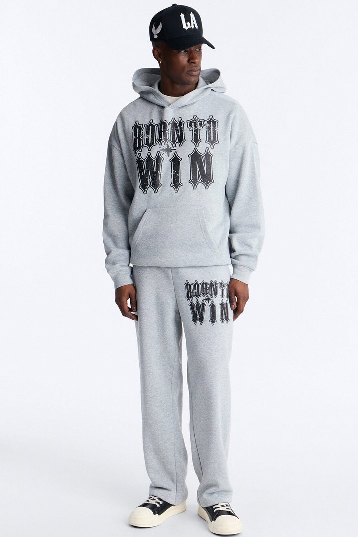 Born To Win Sweatpants - Heather Grey
