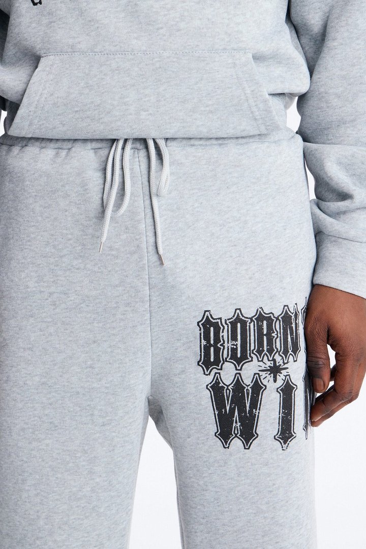 Born To Win Sweatpants - Heather Grey