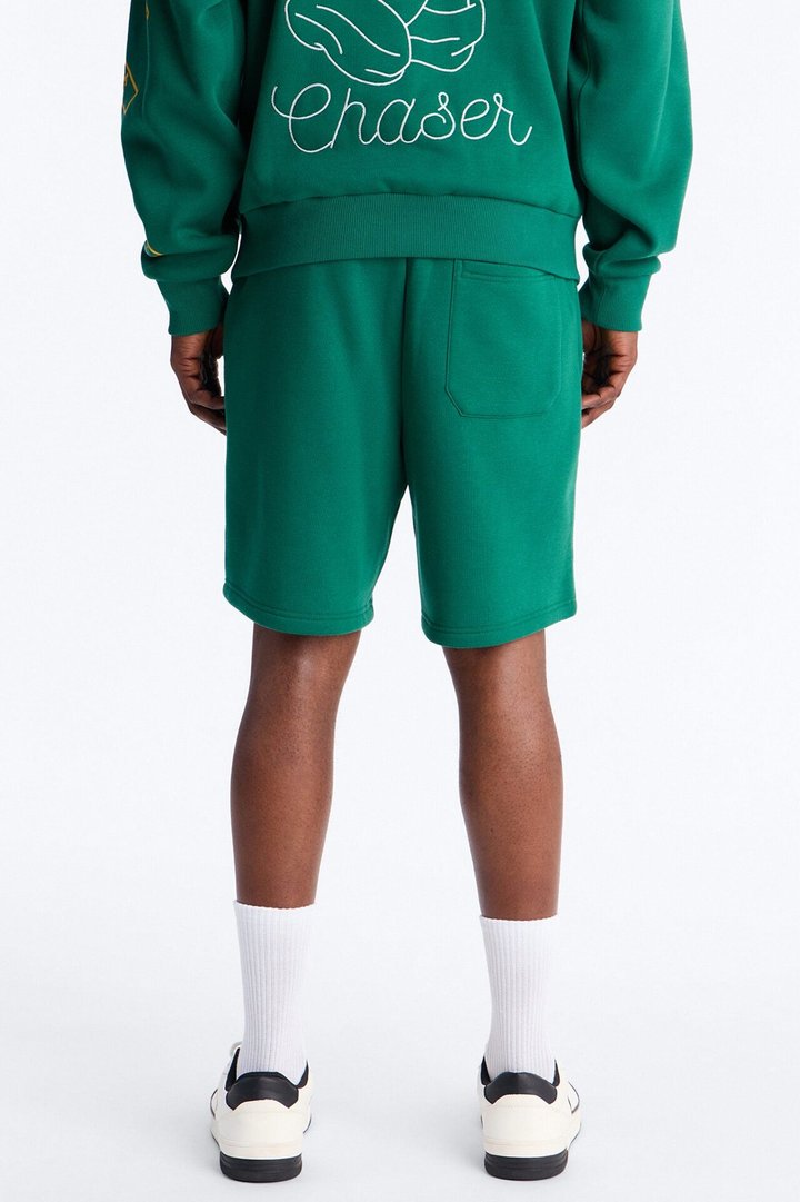 Paper Chasers Chain Stitch Sweatshorts - Green
