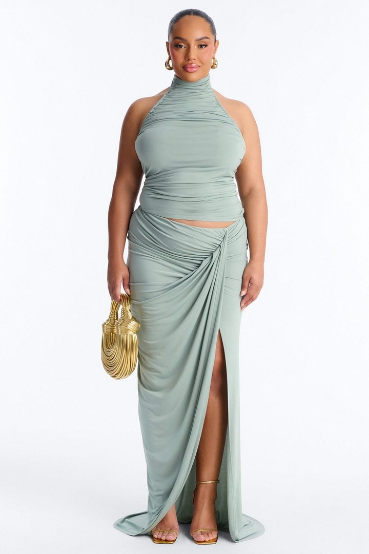 Zadie Maxi Skirt Set - Sage