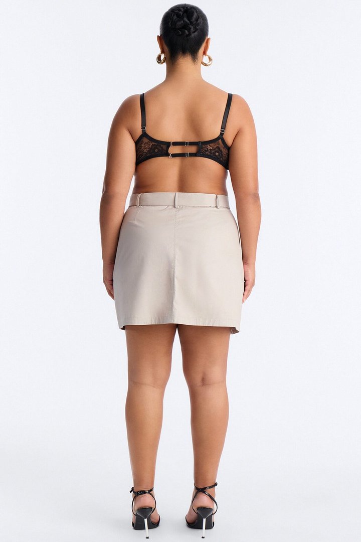Fall For Me Trench Micro Mini Skirt - Taupe
