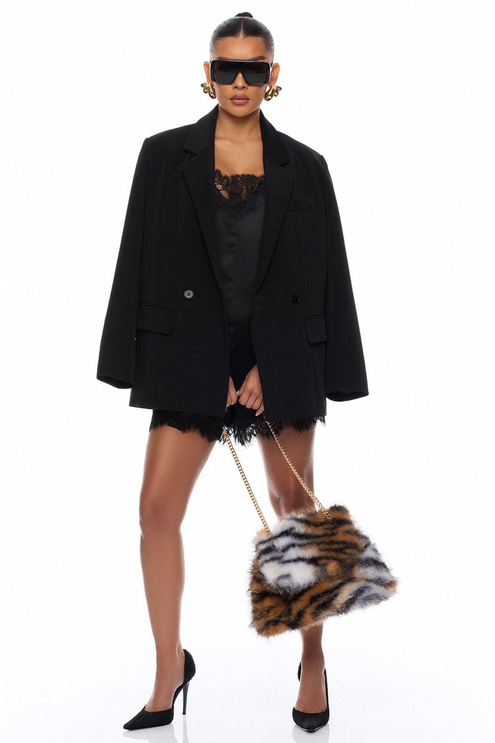 Run Wild Faux Fur Shoulder Bag - Brown/combo