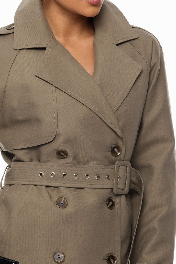 Marcella Double Breasted Coat - Olive