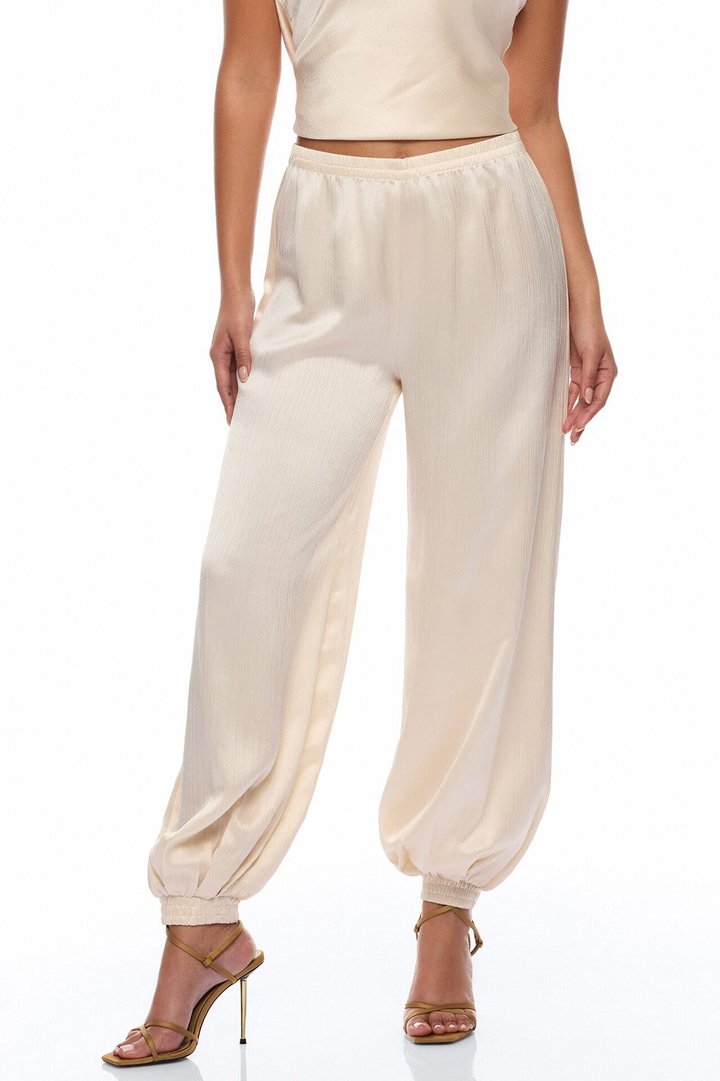 Nicolette Satin Balloon Pant - Champagne