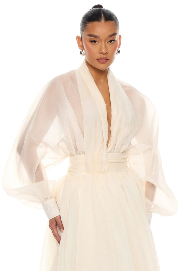 Muse Energy Taffeta Maxi Dress - Cream