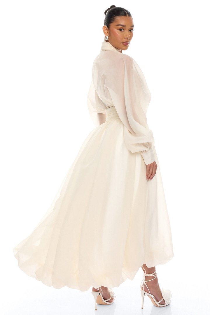 Muse Energy Taffeta Maxi Dress - Cream