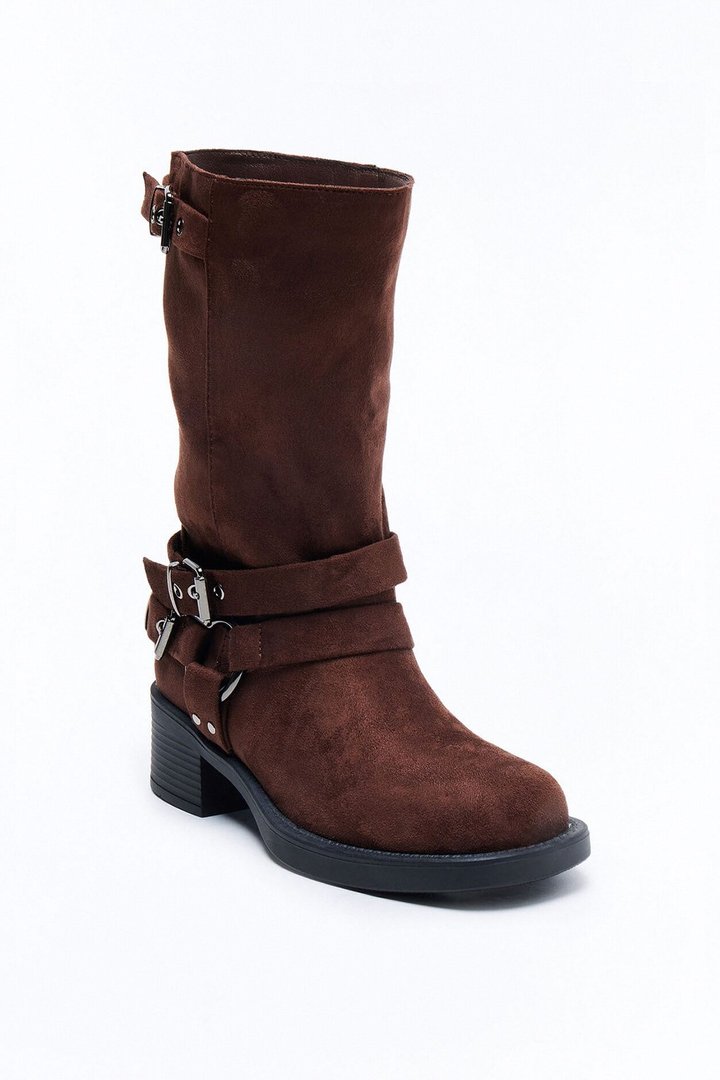 Mavis Moto Boot - Chocolate