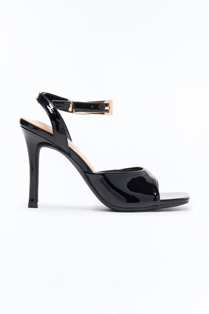 Gabby Square Toe Heels - Black