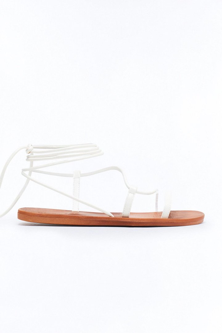 Your Best Choice Flat Sandals - White