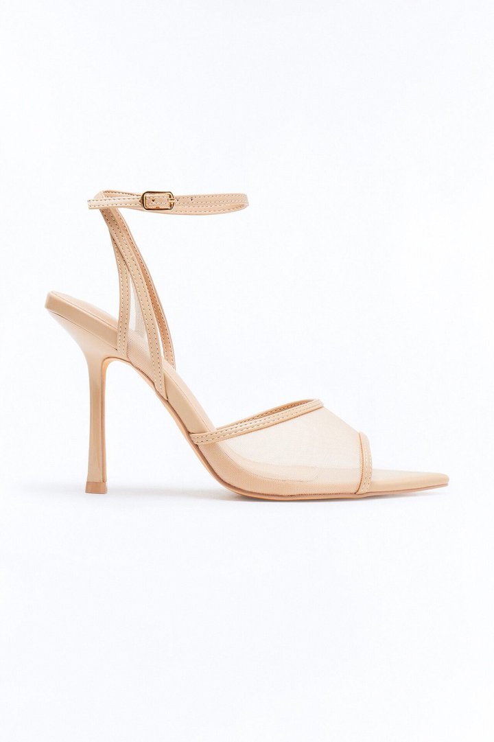 Scorpio Mesh Heels - Nude